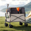 VEVOR Collapsible Folding Wagon, 550lb Load & 220L, 2 in 1 Foldable Wagon Cart Converts to Bench, Utility Wagon with Adjustable Handle, Outdoor Cart for Groceries Shopping, Camping, Gardening