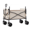 VEVOR Collapsible Folding Wagon, 550lb Load & 220L, 2 in 1 Foldable Wagon Cart Converts to Bench, Utility Wagon with Adjustable Handle, Outdoor Cart for Groceries Shopping, Camping, Gardening