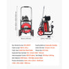 VEVOR Drain Cleaner Machine 100 FT x 1/2 Inch, Auto Feed Sewer Snake Auger on Wheels - with 8 Cutters & Air-Activated Foot Switch for 2" to 6" Pipes