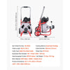 VEVOR Drain Cleaner Machine 100 FT x 3/8 Inch, Auto Feed Sewer Snake Drain Auger on Wheels, Portable Drain Cleaning Machine with 8 Cutters & Air-Activated Foot Switch for 2" to 4" Pipes