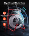 VEVOR Drain Cleaner Machine 100 FT x 1/2 Inch, Auto Feed Sewer Snake Drain Auger on Wheels, Portable Drain Cleaning Machine with 8 Cutters & Air-Activated Foot Switch for 2" to 6" Pipes