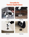 VEVOR Drain Cleaner Machine 75 FT x 3/8 Inch, Auto Feed Sewer Snake Auger on Wheels, Portable Drain Cleaning Machine with 4 Cutters & Air-activated Foot Switch for 2" to 4" Pipes