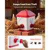 VEVOR Automatic Chicken Feeder, 40 Pounds Capacity, Large Gravity Hanging Poultry Feeder Dispenser with Handle, No Waste Rainproof Design, 3 Feeding Ports, Inside or Outside Hen Coop, for Chickens