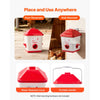 VEVOR Automatic Chicken Feeder, 40 Pounds Capacity, Large Gravity Hanging Poultry Feeder Dispenser with Handle, No Waste Rainproof Design, 3 Feeding Ports, Inside or Outside Hen Coop, for Chickens