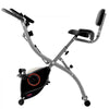 VEVOR Folding Exercise Bike, Foldable Fitness Stationary Bike, Adjustable Magnetic Resistance Stationary Bike, Upright Indoor Cycling Bike for Home Gym Workout, Comfortable Seat Cushion, LCD Monitor