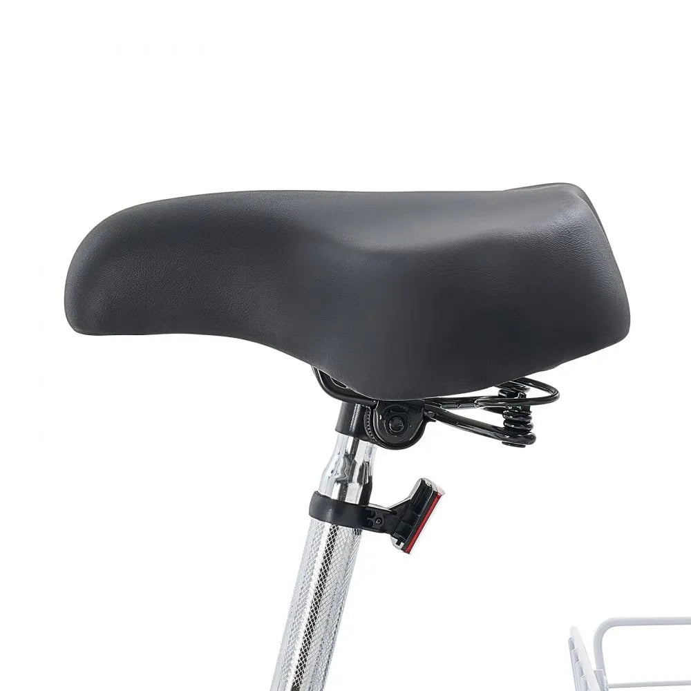 VEVOR Folding Adult Tricycle 20 inch 3 Wheel Foldable Trikes for Adult, Cruiser Bike with Cargo Basket, Adjustable Seat, and Double-Wall Wheel Rims, Shopping Picnic Tricycles for Women, Men, Seniors