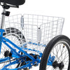 VEVOR Folding Adult Tricycle 24 inch 7 Speed Foldable Trikes for Adult, 3 Wheel Cruiser Bike w/ Cargo Basket, Adjustable Seat, Double-Wall Wheel Rims, Shopping Picnic Tricycles for Women, Men, Senior