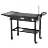 VEVOR Outdoor Grill Cart, 31.0 x 17.0 inch Tabletop Size Grilling Table, Foldable Outdoor Cooking Table with Tissue Holder, Hooks, Wheels, Side Table, BBQ Prep Tables for Picnic, Kitchen, Courtyard