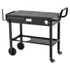 VEVOR Outdoor Grill Cart, 31.0 x 17.0 inch Tabletop Size Grilling Table, Foldable Outdoor Cooking Table with Tissue Holder, Wheels, Magnetic Tool Rack, BBQ Prep Tables for Picnic, Kitchen, Courtyard
