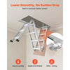 VEVOR Aluminum Attic Ladder, Fits 9.8'-10.3'/7.66'-9.8' Ceiling Height, 54" x 22.5" Opening, 375 lbs Load Capacity, Multi-Purpose Foldable Lightweight and Portable Attic Stairs for Convenient Access