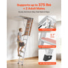 VEVOR Aluminum Attic Ladder, Fits 9.8'-10.3'/7.66'-9.8' Ceiling Height, 54" x 22.5" Opening, 375 lbs Load Capacity, Multi-Purpose Foldable Lightweight and Portable Attic Stairs for Convenient Access
