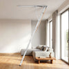 VEVOR Aluminum Attic Ladder, Fits 9.8'-10.3'/7.66'-9.8' Ceiling Height, 54" x 22.5" Opening, 375 lbs Load Capacity, Multi-Purpose Foldable Lightweight and Portable Attic Stairs for Convenient Access