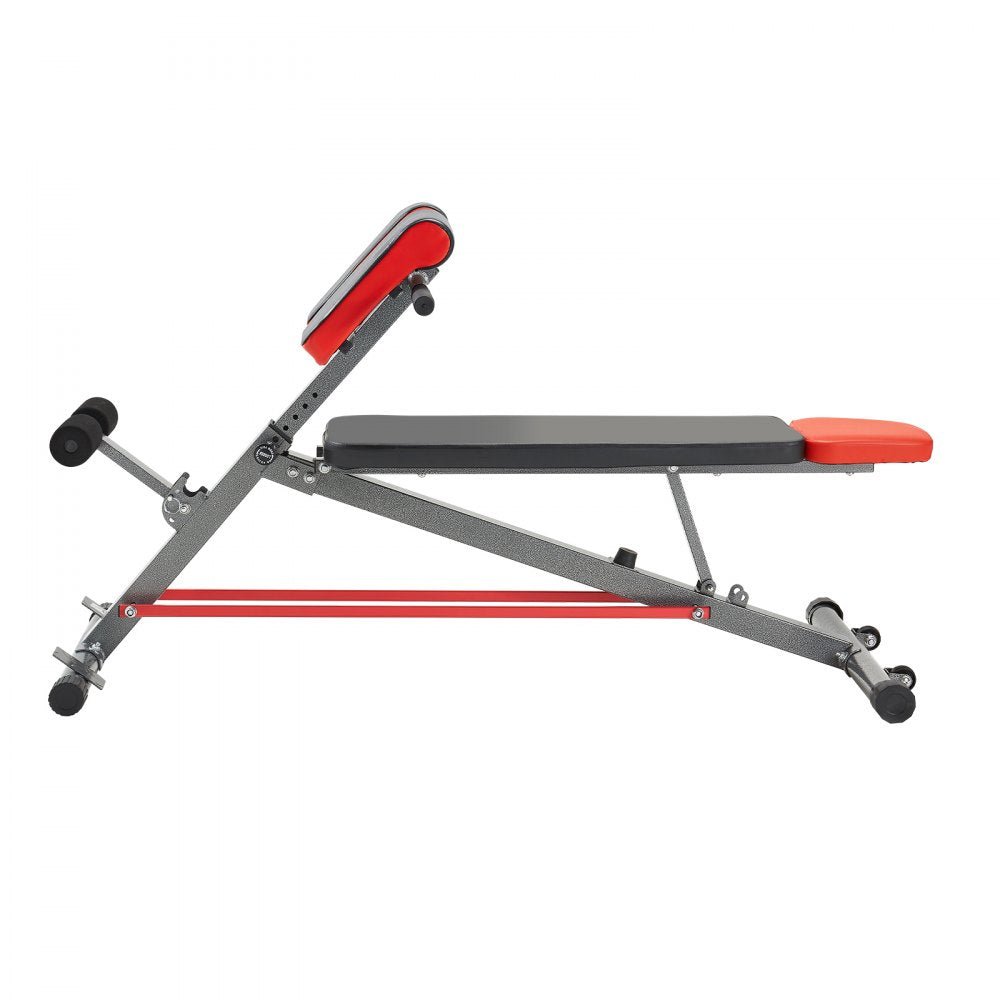 VEVOR Multi-Functional Weight Bench for Full Body Workout, Roman Chair Hyperextension Bench, 660 lbs Adjustable Extension Equipment for Back Arm Core Ab Workout, Sit Up Exercise Machine for Home Gym