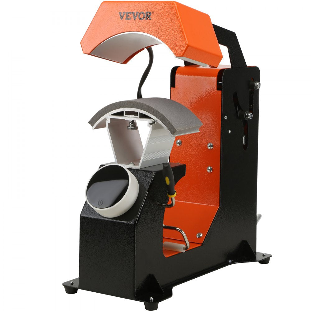 VEVOR 3-in-1 Auto Hat Heat Press with 3pcs Interchangeable Platens(6.6" x 2.7", 6.6" x 3.8", 6.1" x 3"), Automatic Release&Press Knob-Style Digital Control Panel Tested to UL Standards