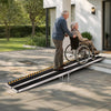 VEVOR Portable Wheelchair Ramp, 10FT, Non-Slip Aluminum Folding Handicap Ramp for Wheelchair, 800 lbs Capacity, Door Threshold Ramps for Home Steps, Stairs, Entry, Threshold, Doorways, Scooter, Curbs