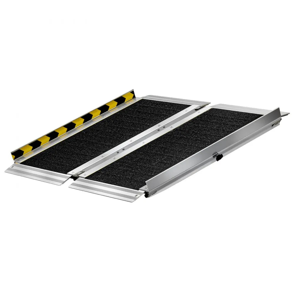 VEVOR Portable Wheelchair Ramp, 2FT, Non-Slip Aluminum Folding Handicap Ramp for Wheelchair, 800 lbs Capacity, Door Threshold Ramps for Home Steps, Stairs, Entry, Threshold, Doorways, Scooter, Curbs