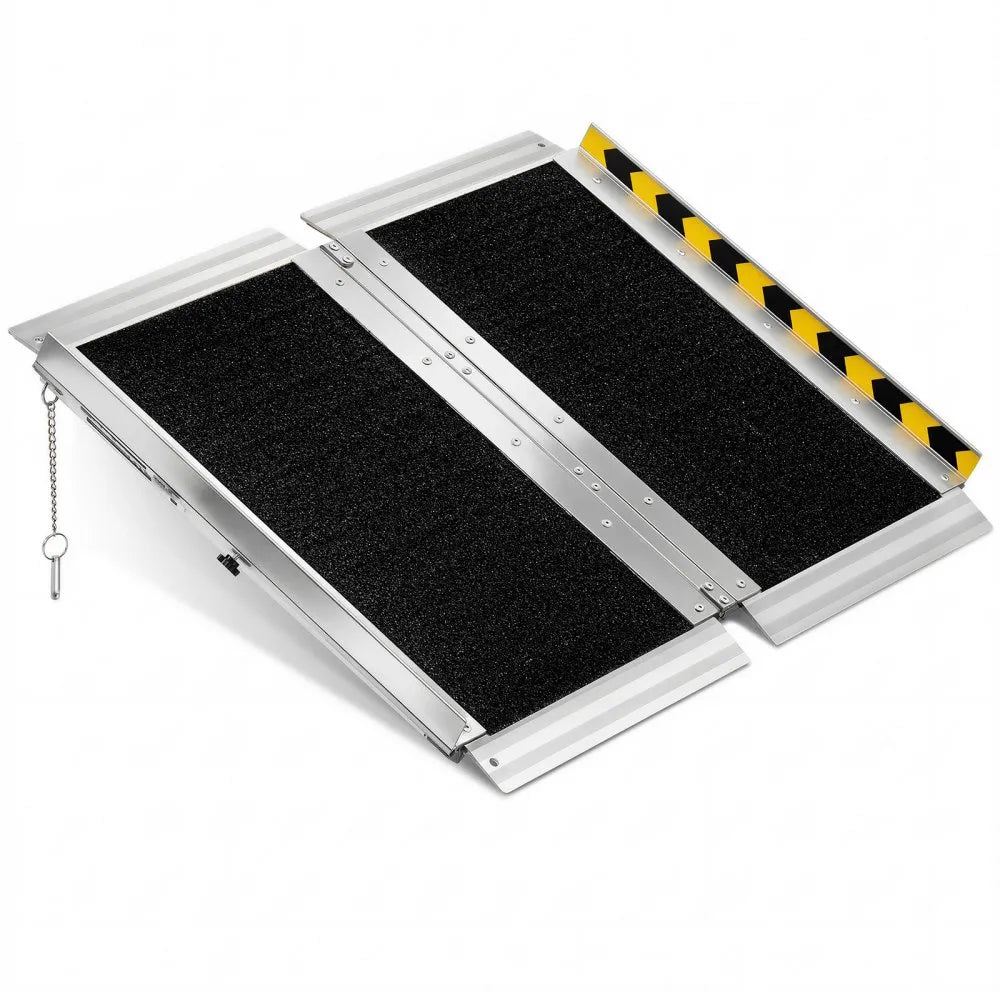 VEVOR Portable Wheelchair Ramp, 2FT, Non-Slip Aluminum Folding Handicap Ramp for Wheelchair, 800 lbs Capacity, Door Threshold Ramps for Home Steps, Stairs, Entry, Threshold, Doorways, Scooter, Curbs
