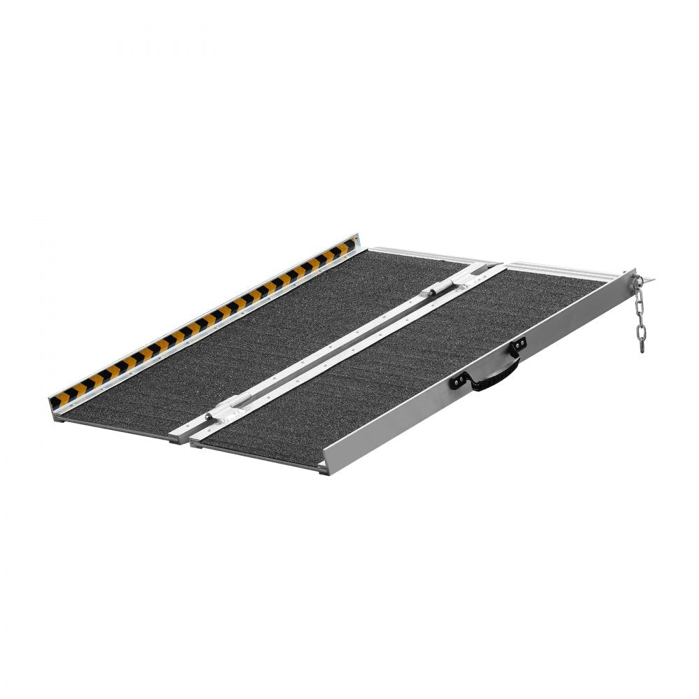 VEVOR Portable Wheelchair Ramp, 2 ft 800 lbs Capacity, Non-Slip Aluminum Folding Threshold Ramp, Foldable Mobility Scooter Ramp Wheel Chair Ramp, Handicap Ramp for Home Steps, Stairs, Doorways, Curbs