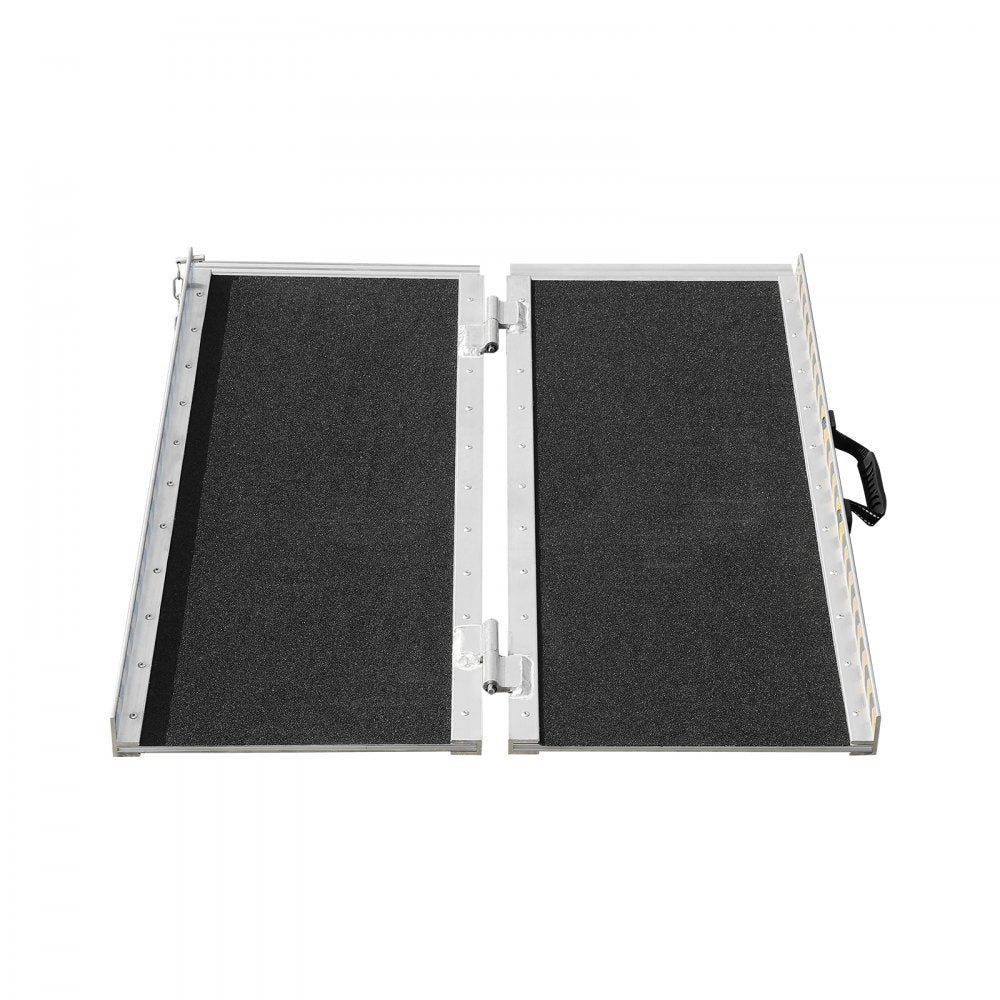 VEVOR Portable Wheelchair Ramp, 3 ft 800 lbs Capacity, Non-Slip Aluminum Folding Threshold Ramp, Foldable Mobility Scooter Ramp Wheel Chair Ramp, Handicap Ramp for Home Steps, Stairs, Doorways, Curbs