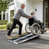 VEVOR Portable Wheelchair Ramp, 3FT, Non-Slip Aluminum Folding Handicap Ramp for Wheelchair, 800 lbs Capacity, Door Threshold Ramps for Home Steps, Stairs, Entry, Threshold, Doorways, Scooter, Curbs