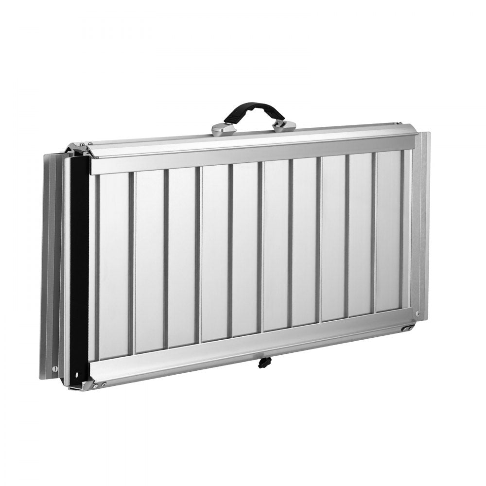 VEVOR Portable Wheelchair Ramp, 3FT, Non-Slip Aluminum Folding Handicap Ramp for Wheelchair, 800 lbs Capacity, Door Threshold Ramps for Home Steps, Stairs, Entry, Threshold, Doorways, Scooter, Curbs