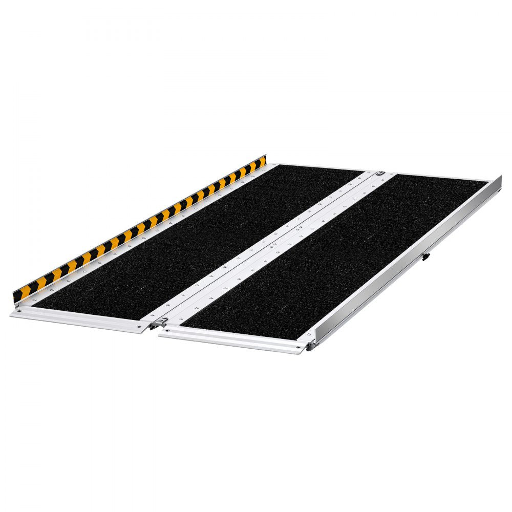 VEVOR Portable Wheelchair Ramp, 5FT, Non-Slip Aluminum Folding Handicap Ramp for Wheelchair, 800 lbs Capacity, Door Threshold Ramps for Home Steps, Stairs, Entry, Threshold, Doorways, Scooter, Curbs