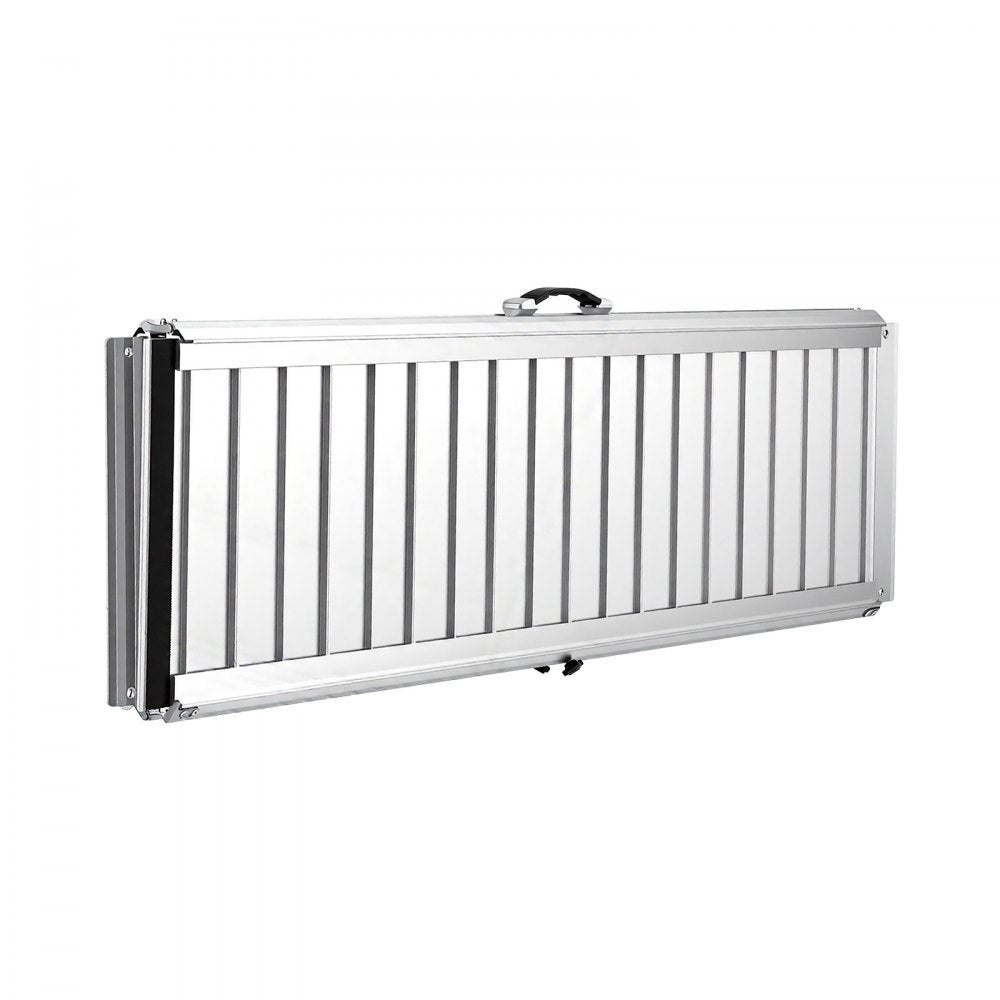 VEVOR Portable Wheelchair Ramp, 5FT, Non-Slip Aluminum Folding Handicap Ramp for Wheelchair, 800 lbs Capacity, Door Threshold Ramps for Home Steps, Stairs, Entry, Threshold, Doorways, Scooter, Curbs