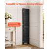 VEVOR Wood Room Divider 4 Panels 67 in Wood Folding Privacy Screen Black, For Room Separation & Home Decor, Solid Frame, 360° Two-Way Hinges, Easy Assembly, Louvered Wooden Partition with Hardware