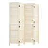 VEVOR Wood Room Divider 4 Panels 67 in Tall Wood Folding Privacy Screen, For Room Separation & Home Decor, Solid Frame, 360° Two-Way Hinges, Easy Assembly, Louvered Wooden Partition with Hardware