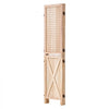 VEVOR Wood Room Divider Pegboard Wood Folding Privacy Screen with Shelves, For Room Separation & Home Decor, 4 Panels, Solid Frame with X Pattern, 360° Two-Way Hinges, Wooden Partition with Hardware