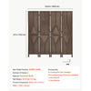 VEVOR Wood Room Divider 4 Panels Wood Folding Privacy Screen Y Pattern, For Room Separation & Home Decor, 67 inches Tall, Solid Frame, 360° Two-Way Hinges, Rustic Wooden Partition with Hardware