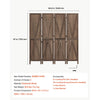 VEVOR Wood Room Divider 4 Panels Wood Folding Privacy Screen X Pattern, For Room Separation & Home Decor, 67 inches Tall, Solid Frame, 360° Two-Way Hinges, Rustic Wooden Partition with Hardware