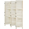 VEVOR Wood Room Divider 6 Panels Wood Folding Privacy Screen with Shelves, For Room Separation & Home Decor, 67.1 in Tall, Solid Frame, 360° Two-Way Hinges, Louvered Wooden Partition with Hardware
