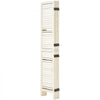VEVOR Wood Room Divider 6 Panels Wood Folding Privacy Screen with Shelves, For Room Separation & Home Decor, 67.1 in Tall, Solid Frame, 360° Two-Way Hinges, Louvered Wooden Partition with Hardware