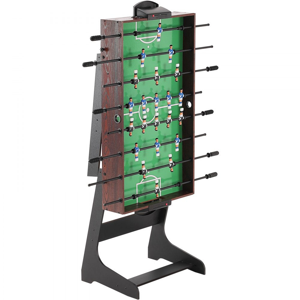 VEVOR Folding Foosball Table, 42 inch Standard Size Foosball Table, Indoor Full Size Foosball Table for Home, Family, and Game Room, Soccer with Foosball Table Set, Includes 2 Balls