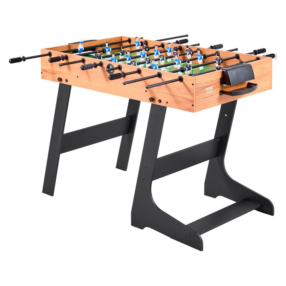 VEVOR Folding Foosball Table, 42 inch Standard Size Table, Indoor Full Size Foosball Tables for Home, Family, and Game Room, Durable Soccer Set, Includes 2 Balls