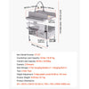 VEVOR Baby Changing Table, Foldable Diaper Change Station with 2 Fabric Drawers, Side Basket & Hanging Rod, Adjustable Height Portable Changing Table with Lockable Wheels & 2 Star Toys, Light Gray