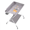VEVOR Baby Changing Table, Foldable Diaper Change Station with Side Basket, Adjustable Height Portable Changing Table with Lockable Wheels, Multi-Functional Storage Organizer Nursery, Light Gray