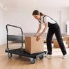 VEVOR Foldable Push Cart Dolly, 1000 lbs Capacity, Folding Platform Truck with Swivel Wheels, Moving Platform Hand Truck Flatbed Cart, Space Saving Push Handle, for Easy Storage, 35.2 x 23.4 x 33.5 in