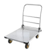 VEVOR Platform Truck, 2000 lbs Capacity, Heavy Duty Steel Flatbed Cart with Swivel Wheels and Handle, Foldable Platform Hand Push Truck Dolly, for Groceries, Garage, Warehouse, 35.4 x 23.6 x 35.4 in