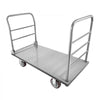 VEVOR Platform Truck, 2650 lbs Capacity, Heavy Duty Flatbed Cart Dolly with Detachable Guardrail and Swivel Wheels, Foldable Hand Push Truck Cart, for Groceries, Garage, Warehouse, 48 x 24 x 36.2 in