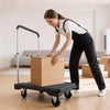 VEVOR Foldable Push Cart Dolly, 330 lbs Capacity, Folding Platform Truck with Swivel Wheels, Moving Platform Hand Truck Flatbed Cart, Adjustable Push Handle, for Easy Storage, 26.8 x 19.5 x 4.5 in