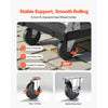 VEVOR Foldable Push Cart Dolly, 660 lbs Capacity, Folding Platform Truck with Swivel Wheels, Moving Platform Hand Truck Flatbed Cart, Space Saving Push Handle, for Easy Storage, 35.2 x 23.4 x 33.5 in