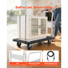 VEVOR Foldable Push Cart Dolly, 660 lbs Capacity, Folding Platform Truck with Swivel Wheels, Moving Platform Hand Truck Flatbed Cart, Space Saving Push Handle, for Easy Storage, 35.2 x 23.4 x 33.5 in