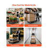 VEVOR Foldable Push Cart Dolly, 660 lbs Capacity, Folding Platform Truck with Swivel Wheels, Moving Platform Hand Truck Flatbed Cart, Space Saving Push Handle, for Easy Storage, 35.2 x 23.4 x 33.5 in