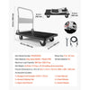 VEVOR Foldable Push Cart Dolly, 660 lbs Capacity, Folding Platform Truck with Swivel Wheels, Moving Platform Hand Truck Flatbed Cart, Space Saving Push Handle, for Easy Storage, 35.2 x 23.4 x 33.5 in