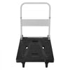 VEVOR Foldable Push Cart Dolly, 660 lbs Capacity, Folding Platform Truck with Swivel Wheels, Moving Platform Hand Truck Flatbed Cart, Space Saving Push Handle, for Easy Storage, 35.2 x 23.4 x 33.5 in