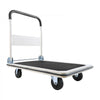 VEVOR Foldable Push Cart Dolly, 660 lbs Load Capacity, Folding Platform Truck with Swivel Wheels, Moving Platform Hand Truck Flatbed Cart, Space Saving Push Handle, for Easy Storage, 35.4 x 34.3 x 24 in