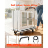 VEVOR Foldable Push Cart Dolly, 330 lbs Load Capacity, Folding Platform Truck with Swivel Wheels, Moving Platform Hand Truck Flatbed Cart, Space Saving Push Handle, for Easy Storage, 29 x 18.9 x 32.5 in