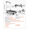 VEVOR Foldable Push Cart Dolly, 330 lbs Load Capacity, Folding Platform Truck with Swivel Wheels, Moving Platform Hand Truck Flatbed Cart, Space Saving Push Handle, for Easy Storage, 29 x 18.9 x 32.5 in